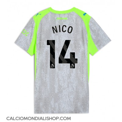 Maglie da calcio Manchester City Nico Gonzalez #14 Terza Maglia Femminile 2025-26 Manica Corta Maglie da calcio Manchester City Nico Gonzalez #14 Terza Maglia Femminile 2025-26 Manica Corta